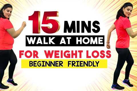 15 Mins Walk At Home For Weight loss | Easy Fat Burning Indoor Walking Workout For Beginners