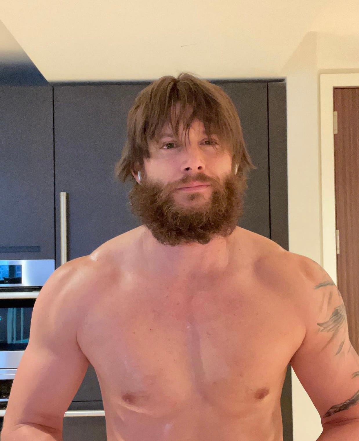 Jensen Ackles Is Bearded and Buff in New Shirtless Photo Ahead of His 'The Boys' Debut