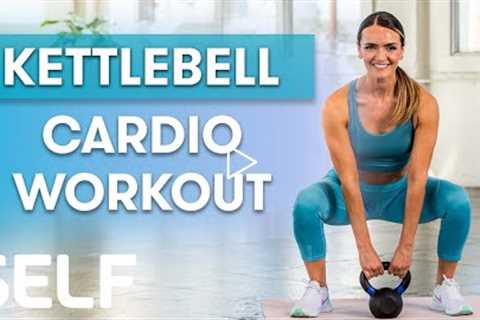 20-Minute Kettlebell Cardio Workout For Beginners | Sweat With SELF