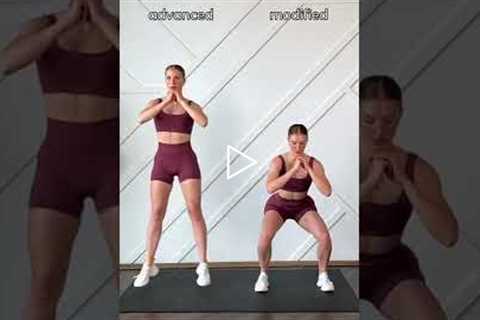 MODIFY squats & lunges! high impact vs. low impact #shorts