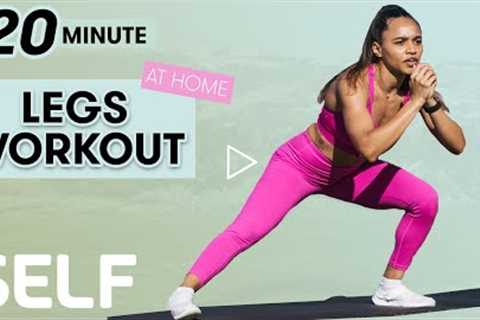 20-Minute Legs Workout for Strength - No Equipment with Warm Up & Cool Down | Sweat With SELF