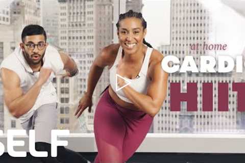 30 Minute HIIT Cardio Workout + Abs At Home - With Warmup | SELF