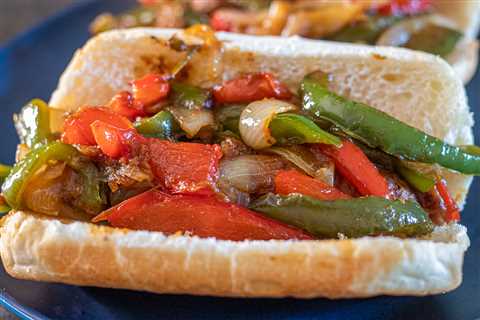 Hot Italian Sausage Sandwich with Peppers and Onions