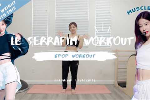 Lose Weight with this *INTENSE* LE SERRAFIM Workout Routine | kpop workouts