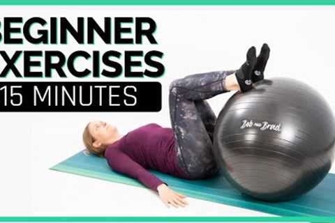 15 Minute Beginner Exercise Ball Workout- Workout with Jordan