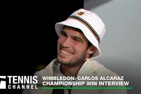 Carlos Alcaraz Shocks Djokovic, Wins Wimbledon Title | 2023 Wimbledon Championship Interview